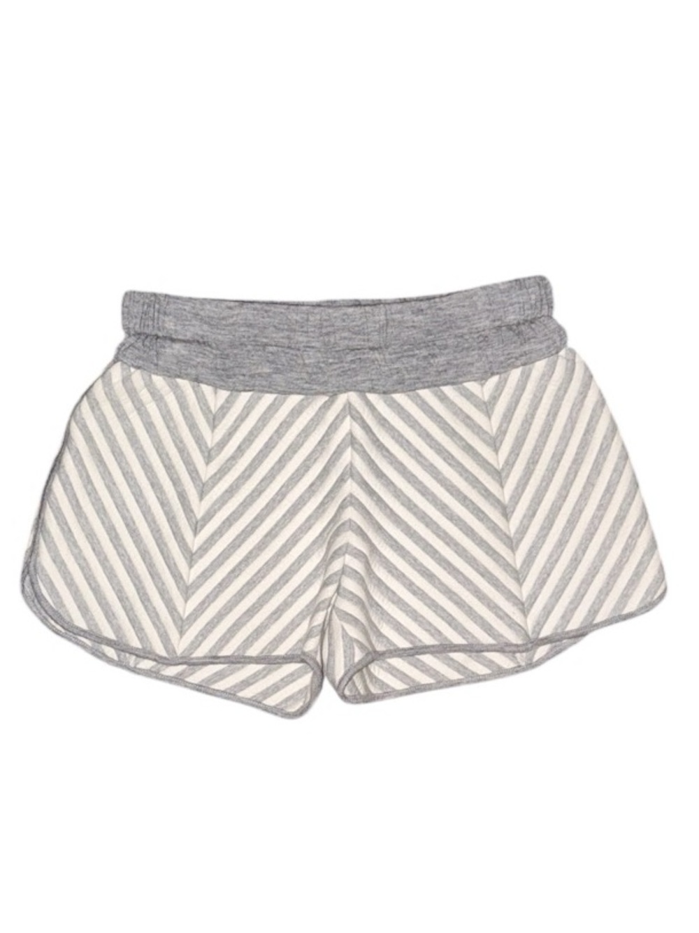Derek Lam 10 Crosby chevron look striped knit boxer shorts French terry S